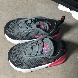 Nike Kids Gray and Pink Sneakers